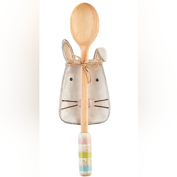 Mud Pie Decorative Stoneware Bunny Spoon Rest & Spoon - Picture 16 of 16